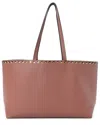Valentino Poudre Grained Calfskin Leather Small Rockstud Shoulder Tote  (authentic Pre-loved) In Pattern