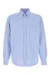 Valentino Camicia Maniche Lunghe Vlogo Signature Shirts Light Blue In Light Blue