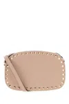 Valentino Garavani Powder Pink Leather Crossbody Bag In Neutral