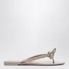 Valentino Powdery Rockstud Low Sandal In Pink