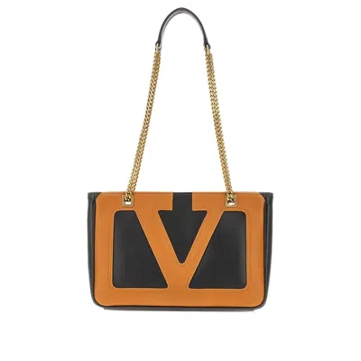 VALENTINO GARAVANI PPA LEATHER SMALL SHOPPING BAG