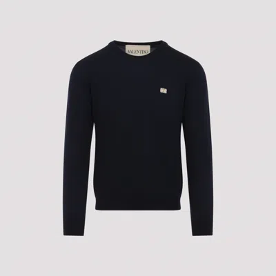 Valentino Premium Crew Neck Sweater For Men In Blue