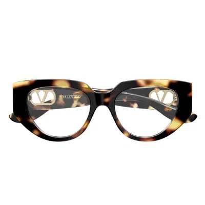 Valentino Garavani Valentino Prescription Glasses Vg0004 O 002 Brown/transparent Women