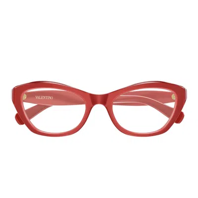 Valentino Garavani Valentino Prescription Glasses Vg0012 O 003 Red/transparent Women