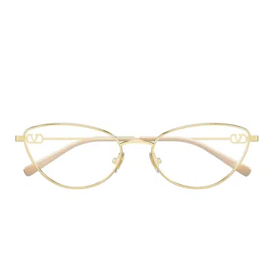 Valentino Garavani Valentino Prescription Glasses Vg0029 O 001 Gold/transparent Women