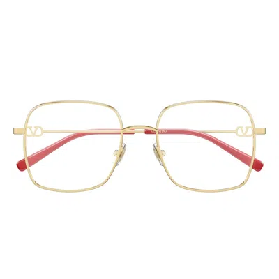 Valentino Garavani Valentino Prescription Glasses Vg0030 O 003 Red Gold/transparent Women