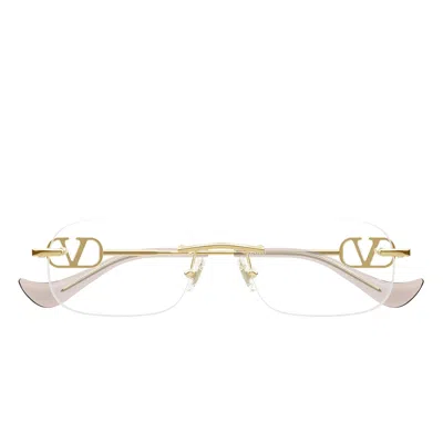 Valentino Garavani Valentino Prescription Glasses Vg0034 O 002 Gold/transparent Women