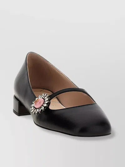 Valentino Garavani 'preshoes' Ballet Flats Block Heel In Black