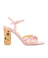 Valentino Garavani Preshoes Satin Sandal With Crystals 90mm Woman Multicolour 42 In Multi-color