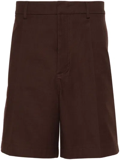 VALENTINO PRESSED-CREASE SHORTS