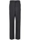 Valentino Pressed Crease Tailored Trousers In Grey