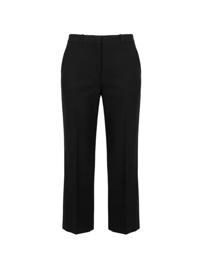 Valentino Pressed-crease Trousers In Black