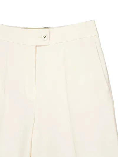 Valentino Pressed-crease Trousers In Neutral