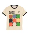 Valentino Cotton T-shirt With Pavillon Des Folies Print In Butter/black/multicolour