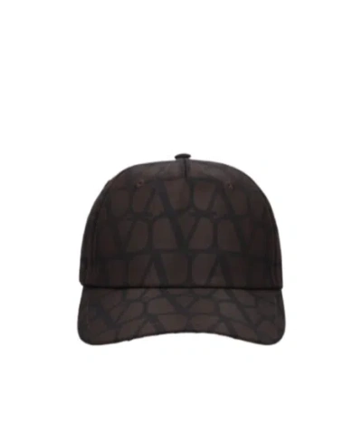 Valentino Garavani Vlogo Signature Baseball Hat In Black