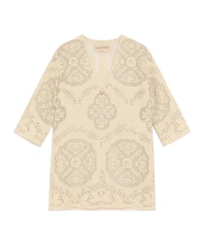 Valentino Printed Blanket Skirt In Neutral