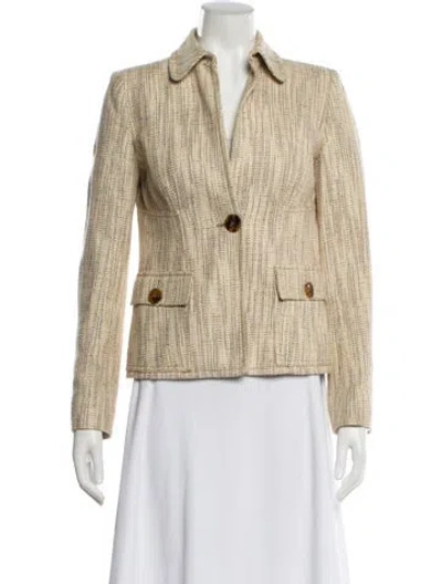 Pre-owned Valentino Printed Blazer In Neutral