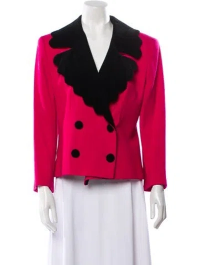 Pre-owned Valentino Printed Blazer In Red