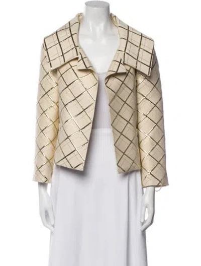 Pre-owned Valentino Printed Blazer W/ Tags In Neutral