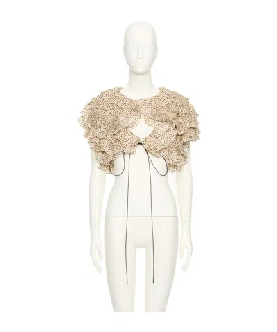 Valentino Printed Blouse In Birch/black