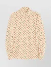 Valentino Crepe De Chine Shirt With Cherryfic Print In Neutral