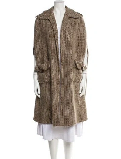 Pre-owned Valentino Printed Coat In Neutral