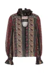 Valentino Garavani Printed Cotton Blend Blouse In Multi