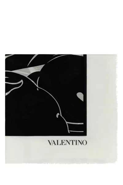 Valentino Garavani Printed Cotton Blend  Escape Sarong In Milkneroemerald