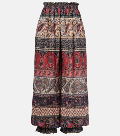 Valentino Printed Cotton Culottes In Multicoloured