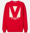 Valentino Chez Logo Print Sweatshirt In Red