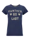 Valentino Garavani  Garavani 'panther Lady' T-shirt In Blue