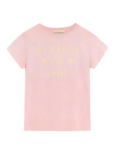 Valentino Garavani Printed Cotton T-shirt In Pink
