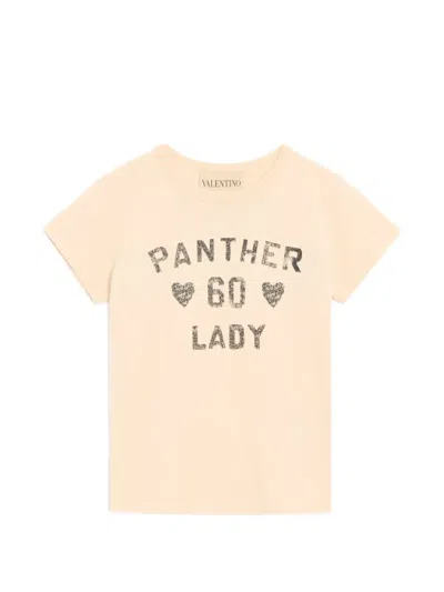 Valentino Printed Cotton T-shirt In Pink