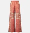 Valentino Patterned Cotton Wide-leg Pants