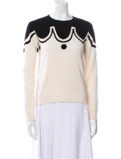 Pre-owned Valentino Printed Crew Neck Sweater