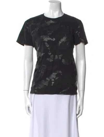 Pre-owned Valentino Printed Crew Neck T-shirt In Black