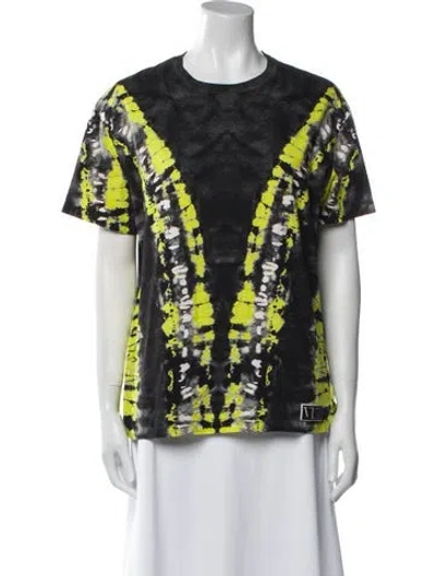 Pre-owned Valentino Printed Crew Neck T-shirt In Multi