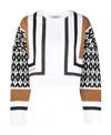 Valentino Printed Cropped Sweatshirt In White