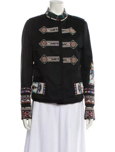 Pre-owned Valentino Printed Jacket In Black