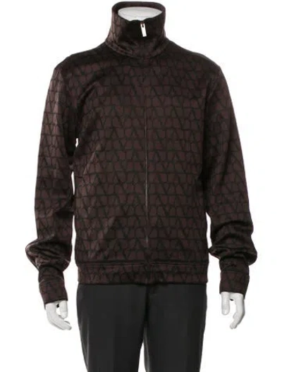 Pre-owned Valentino Printed Jacket In Brown