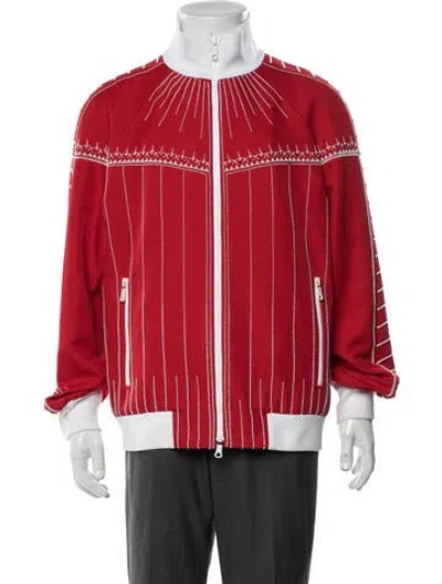 Pre-owned Valentino Printed Jacket In Red