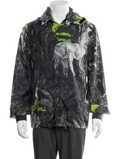 Pre-owned Valentino Printed Jacket W/ Tags In Gray