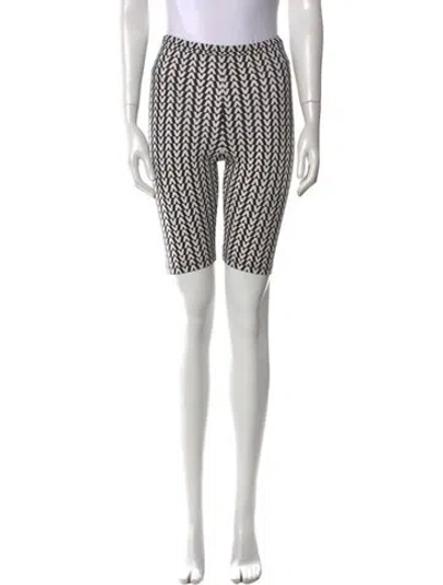 Pre-owned Valentino Printed Knee-length Shorts In Black