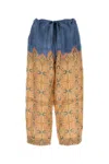 Valentino Printed Linen Pant In Voyageimagfdoazzurrobeigerosaazzur