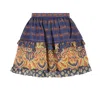 Valentino Skirt In Lino Paisley Medaglioni Voyage Imaginaire In Brown