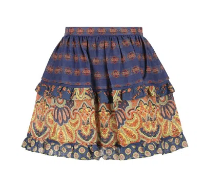 Valentino Printed Linen Skirt