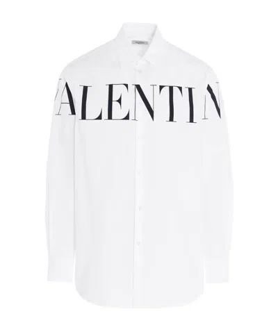 Valentino Printed Logo Shirt In White