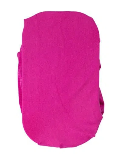 Pre-owned Valentino Printed Logo Tights In Pink