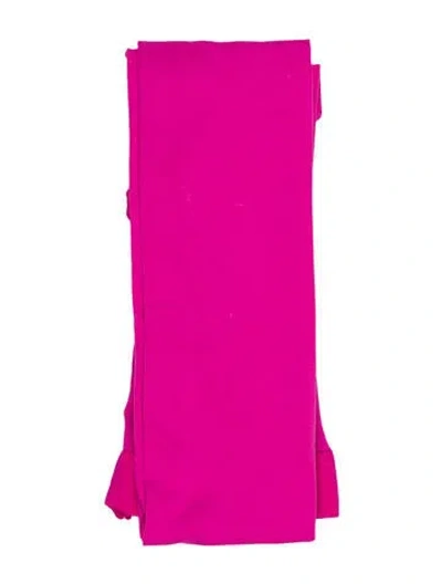 Pre-owned Valentino Printed Logo Tights W/tags In Pink