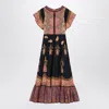 Valentino Printed Midi Dress In Cotton Muslin Women